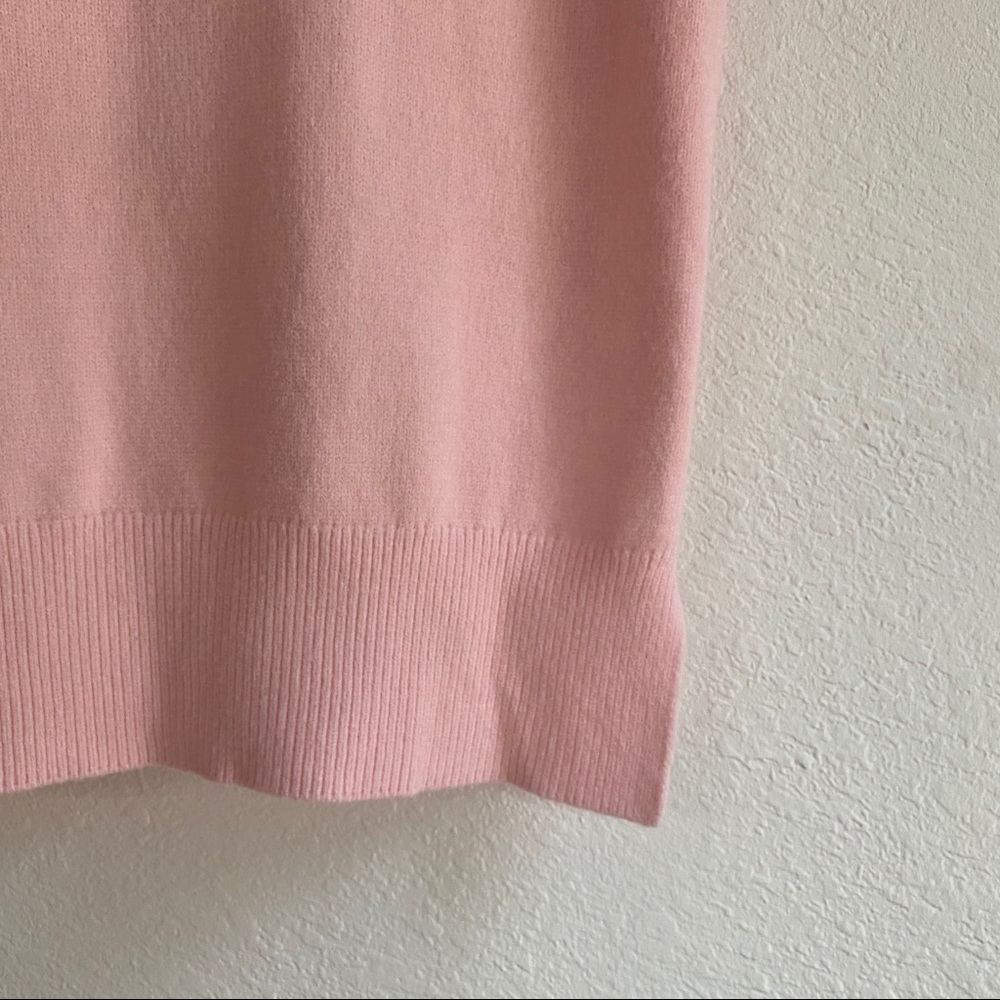 CARMEN MARC VALVO pink rollneck sleeveless sweater - Picture 5 of 12